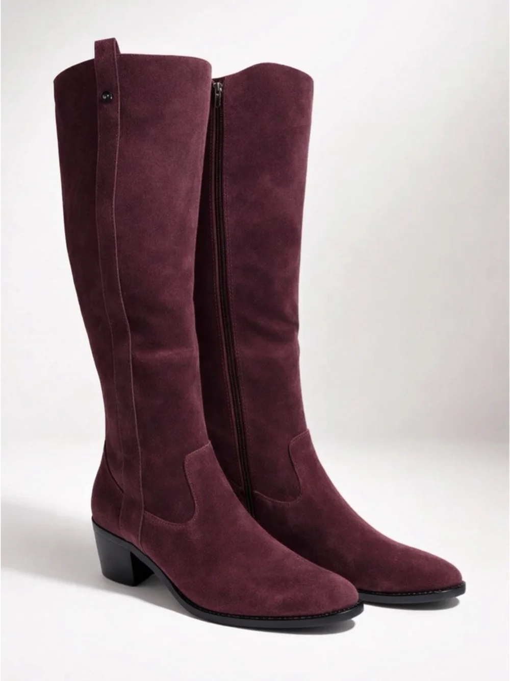 Marc Jacobs Over-The-Knee Suede Boots in Burgundy